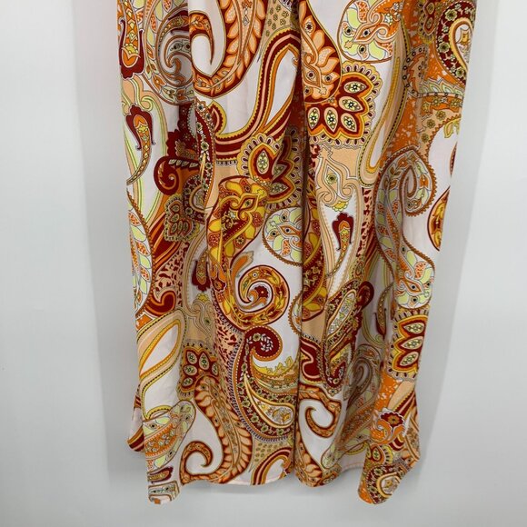 Emory Rose Pants High Rise Printed Wide Leg Flowy Palazzo Paisley - Picture 11 of 12